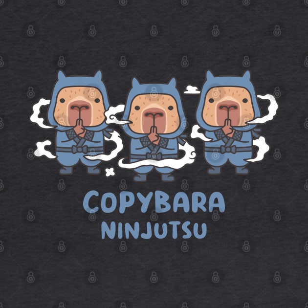 Cute Capybaras Ninja Copybara Ninjutsu by rustydoodle